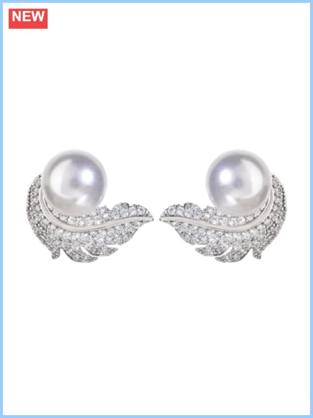 Sterling Silver Freshwater Pearl Stud Earrings 9-10mm